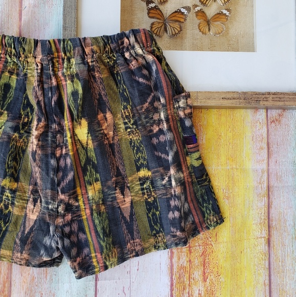 Conoz Handwoven Embroidered Boho Festival Shorts S - Picture 5 of 6